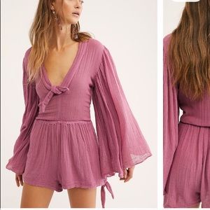 Free people pink romper